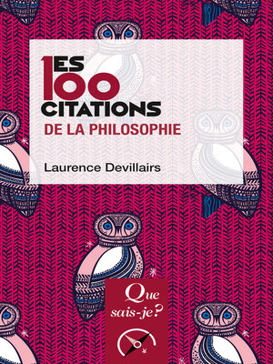 cover image of Les 100 citations de la philosophie